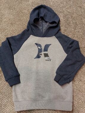 Hurley Kids' Navy & Gray Pullover Hoodie